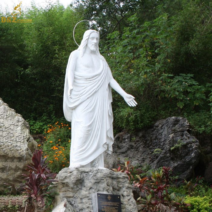 Garden Marble Risen Jesus Christ Statue at Lourdes Grotto DZM-1022