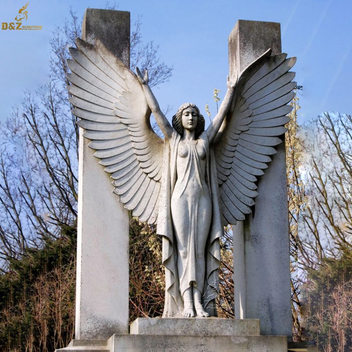 Cemetery tombstone grave sculpture monument female angel DZM-1221