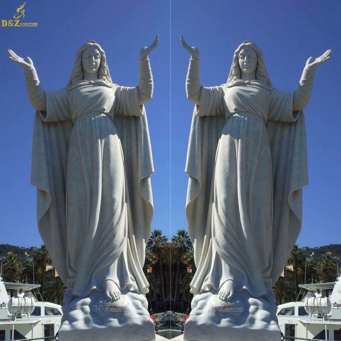 Custom Made Life-size Marble Virgin Mary Woman Figure Statue DZM-1159