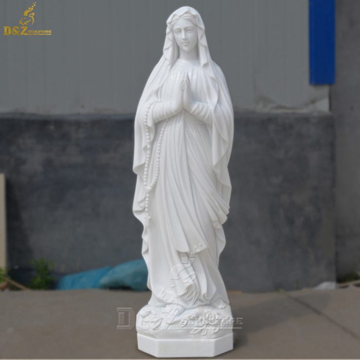 Customized Size Religious Marble Figure Christian Virgin Mary Statue Sculpture Decoration For Church DZM-1335