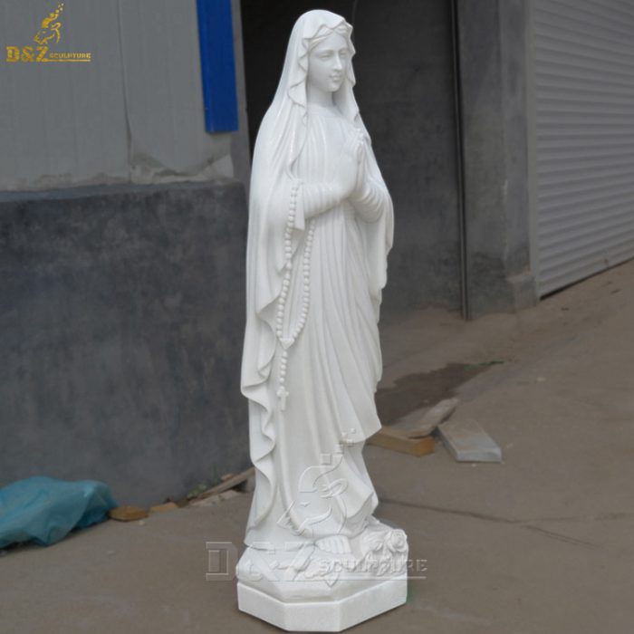 Customized Size Religious Marble Figure Christian Virgin Mary Statue Sculpture Decoration For Church DZM-1335