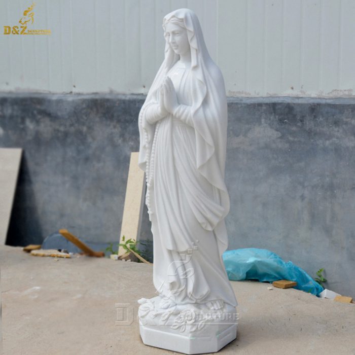 Customized Size Religious Marble Figure Christian Virgin Mary Statue Sculpture Decoration For Church DZM-1335