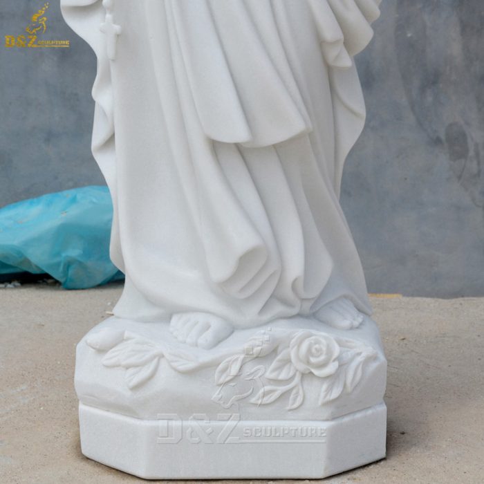 Customized Size Religious Marble Figure Christian Virgin Mary Statue Sculpture Decoration For Church DZM-1335