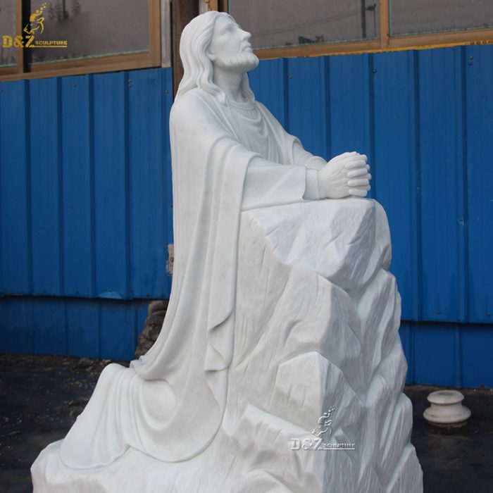 Decorative famous stone carving Jesus statue marble Christian sculpture DZM-1274