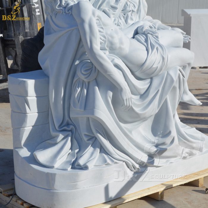 Famous Large Carving Mourning Christ Sculpture Marble Virgin Mary holding Jesus statue DZM-1339