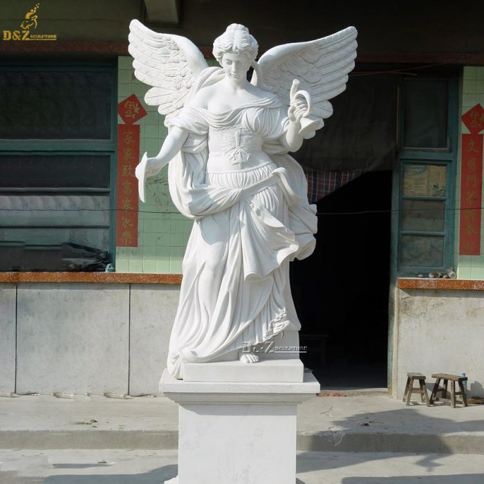 Full Hand Carved life size marble angle sculpture statue DZM-1247