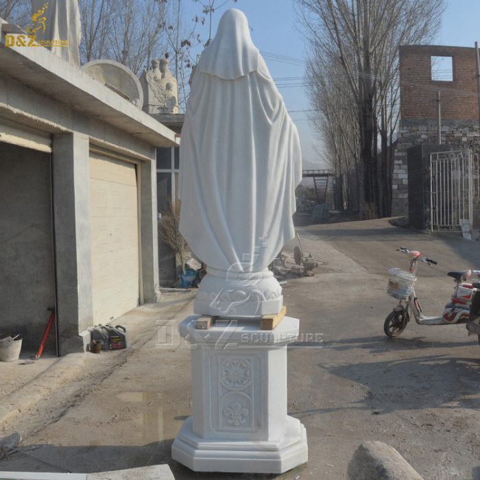 Garden decoration white marble large Mary statue sculptures DZM-1341