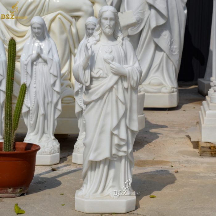 Home Decorative Popular Stone Marble Meditating Jesus Statue DZM-1281