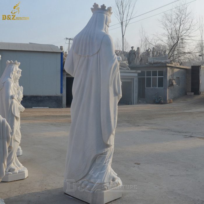 Life Size Virgin Mary Queen of Heaven and Jesus Marble Stone Statue DZM-1350