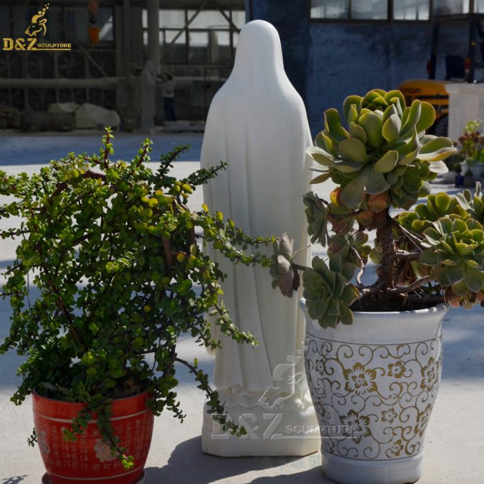 Life size religious theme stone marble holy Virgin Mary for church home decoration DZM-1349