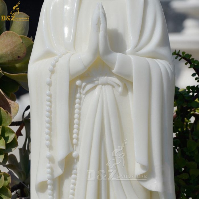 Life size religious theme stone marble holy Virgin Mary for church home decoration DZM-1349