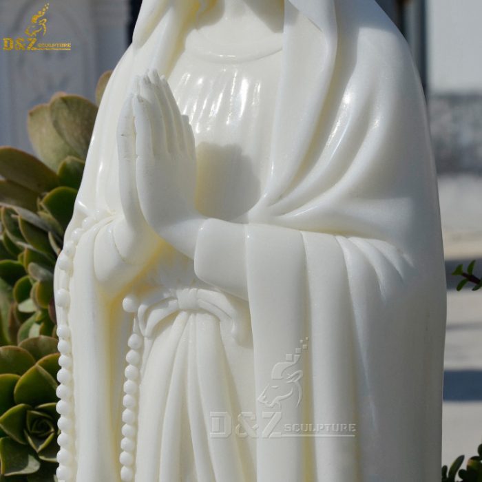 Life size religious theme stone marble holy Virgin Mary for church home decoration DZM-1349