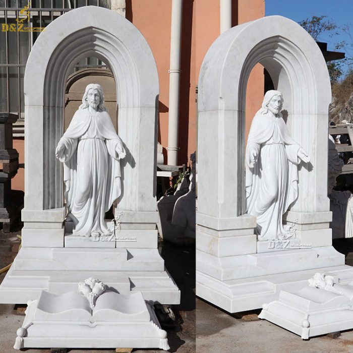 Marble religious sculpture of Jesus statue for monument DZM-1284