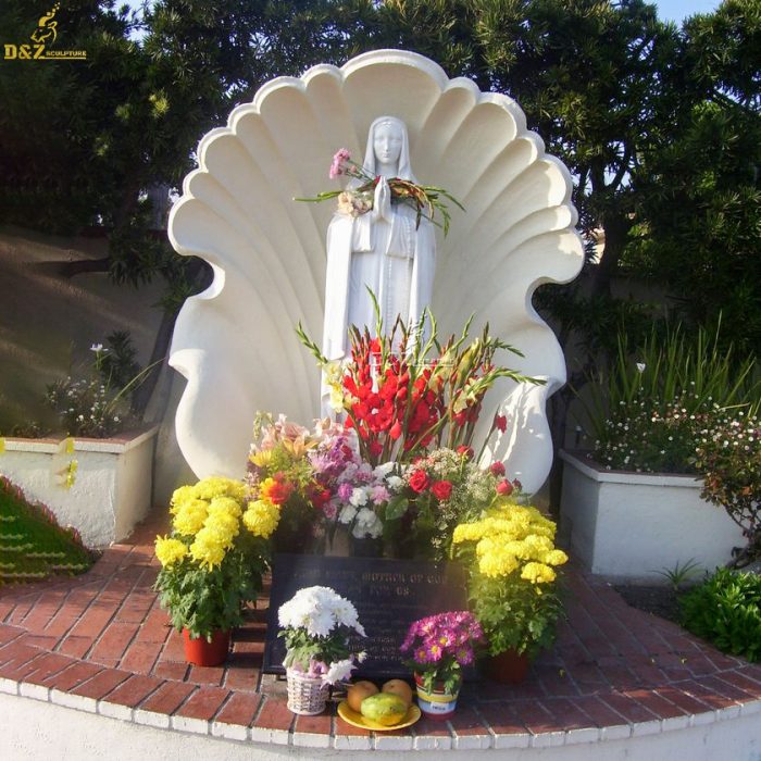 Modern hand-carved life size stone virgin mary sculpture DZM-1177