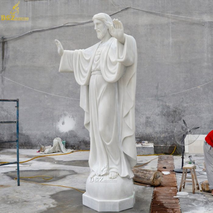 Outdoor garden decoration famous religious marble Jesus Christ sculpture natural stone statue of Jesus DZM-1287