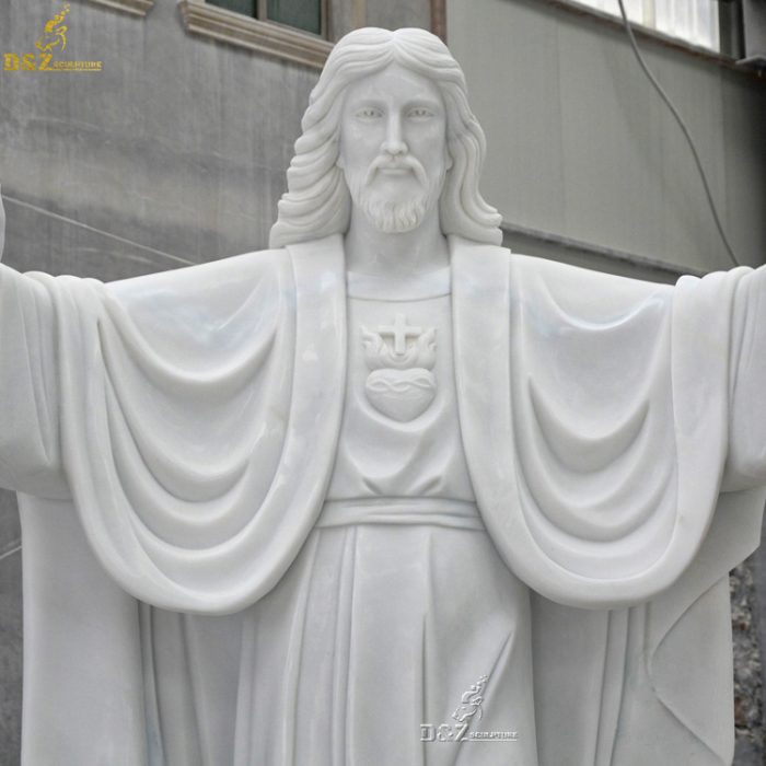 Outdoor garden decoration famous religious marble Jesus Christ sculpture natural stone statue of Jesus DZM-1287