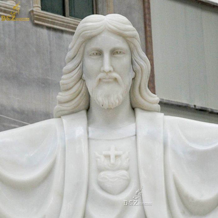 Outdoor garden decoration famous religious marble Jesus Christ sculpture natural stone statue of Jesus DZM-1287