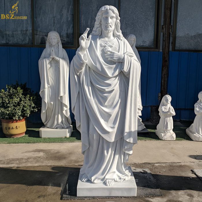 Outdoor indoor catholic religious large life size marble jesus christ statue DZM-1288