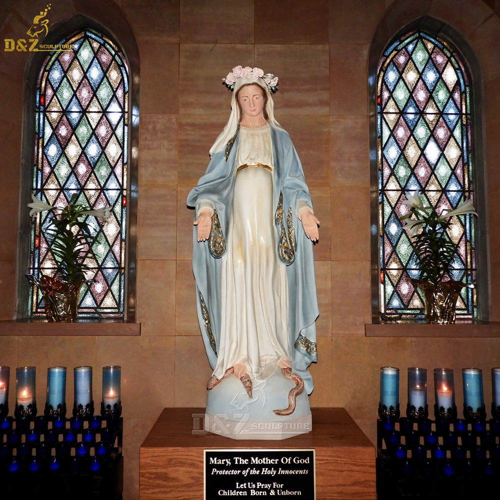 resin virgin mary statue