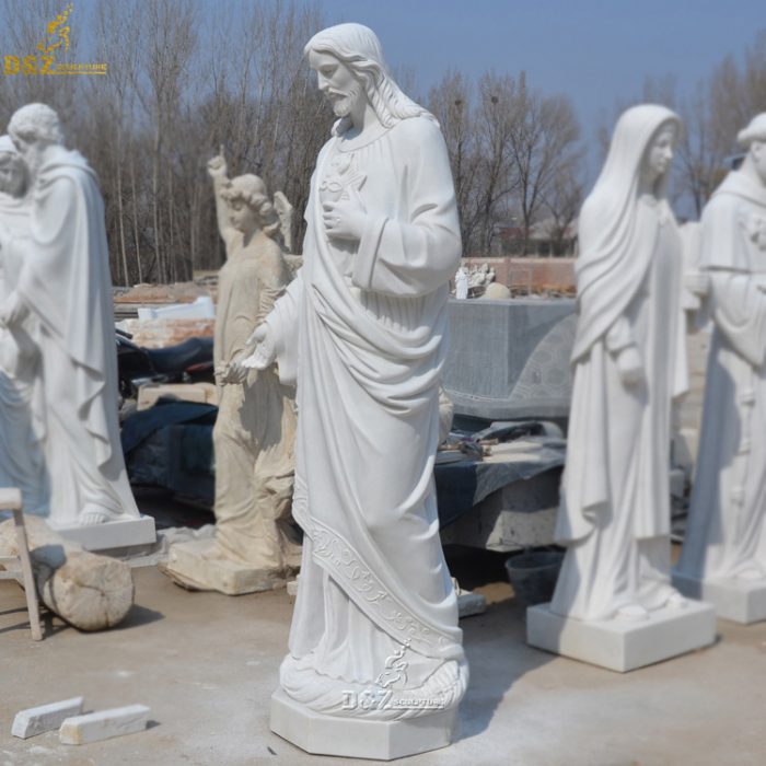 Religious Marble Sculpture Church Decoration Life Size Christ Redeemer Jesus Statue DZM-1294