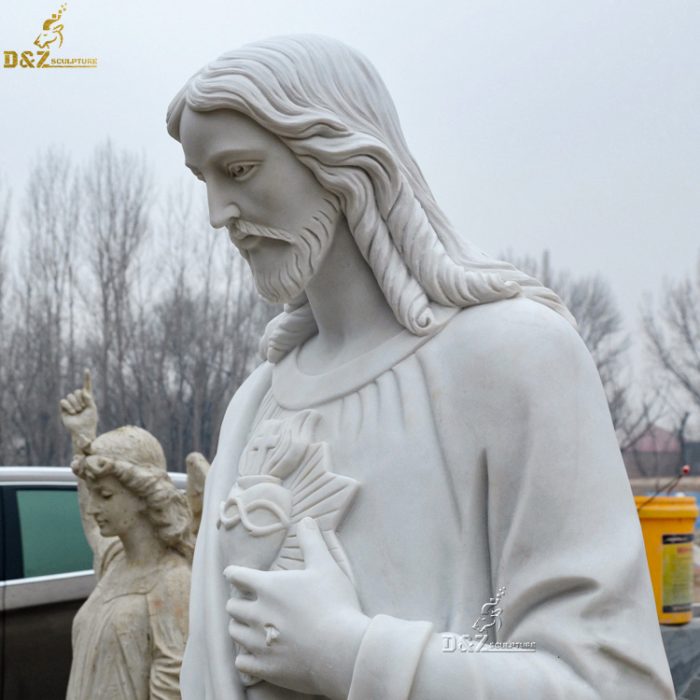 Religious Marble Sculpture Church Decoration Life Size Christ Redeemer Jesus Statue DZM-1294