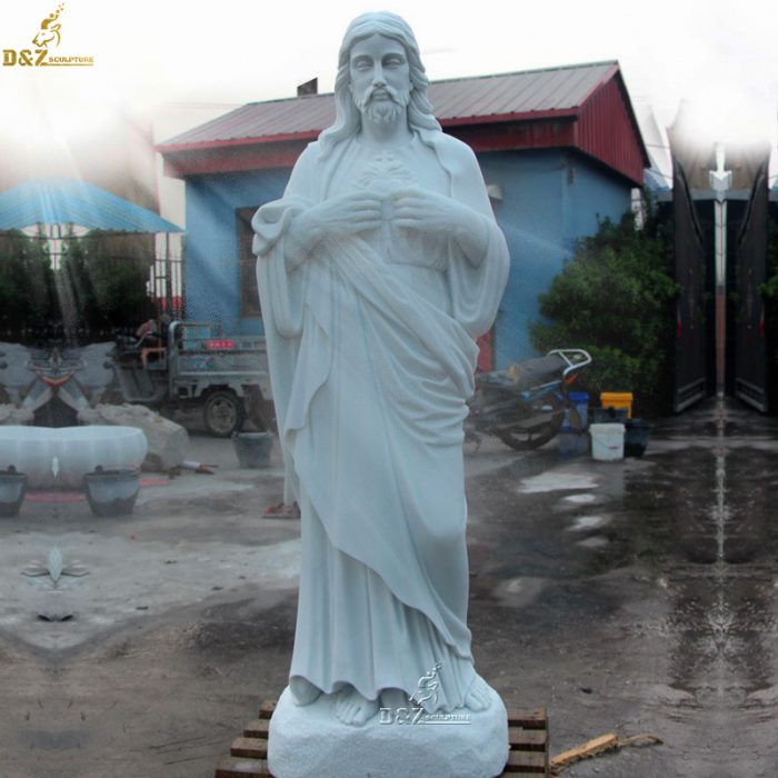 Religious Sculpture Jesus Christ Statue In White Marble DZM-1295