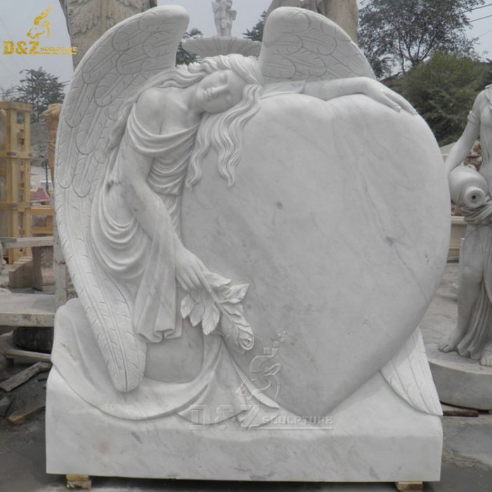 Wholesale Hot sale Europe America Popular customizing tombstone design Angel Cemetery Headstones Monuments DZM-1325