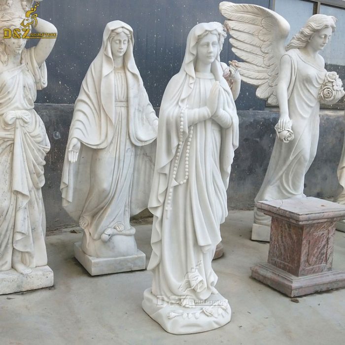 Antique custom marble statues our lady blessed virgin mary greek price for sale DZM-1367