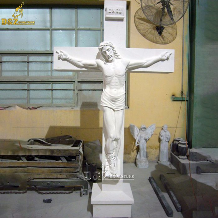 Carrara marble Jesus statue hand-carved Crucifix statue DZM-1507