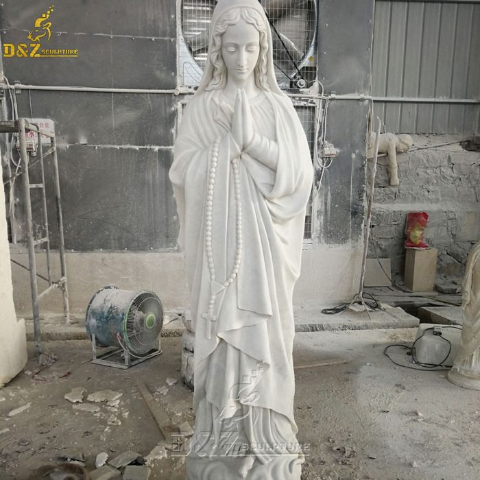 Hand-carved marble statue of Virgin Mary just finished DZM-1479