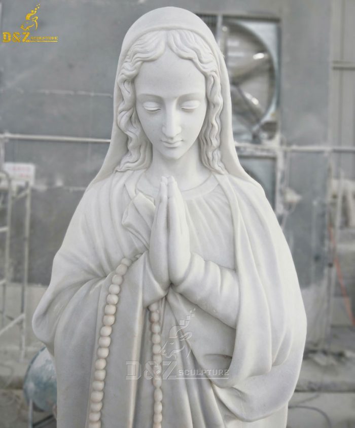 Hand-carved marble statue of Virgin Mary just finished DZM-1479