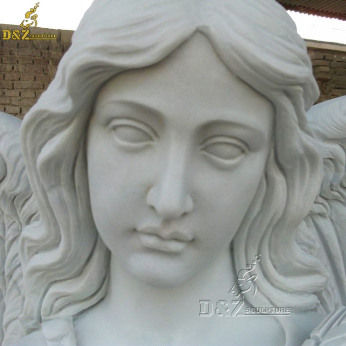 High quality outdoor garden marble stone angel sculpture statue large sculpture DZM-1427