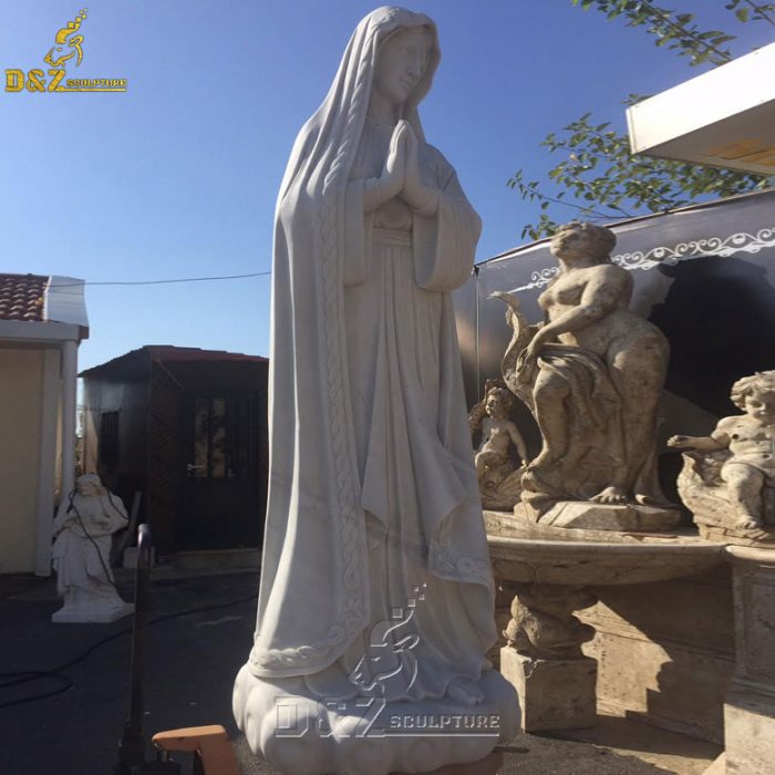 Hospital decoration elegant marble statue of Our Lady DZM-1491