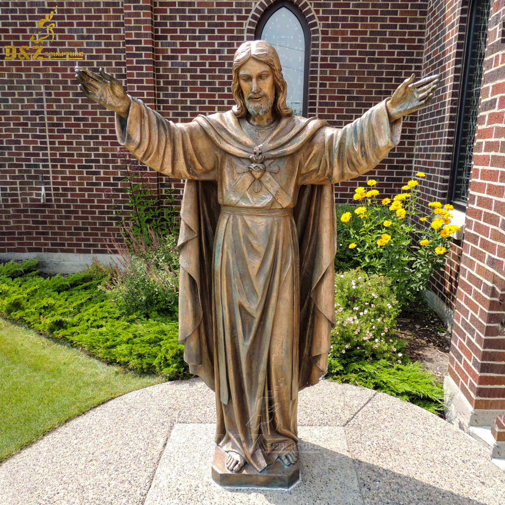 Life Size Bronze Jesus Art Statue Copper Holy Saint Catholic Sculpture ...
