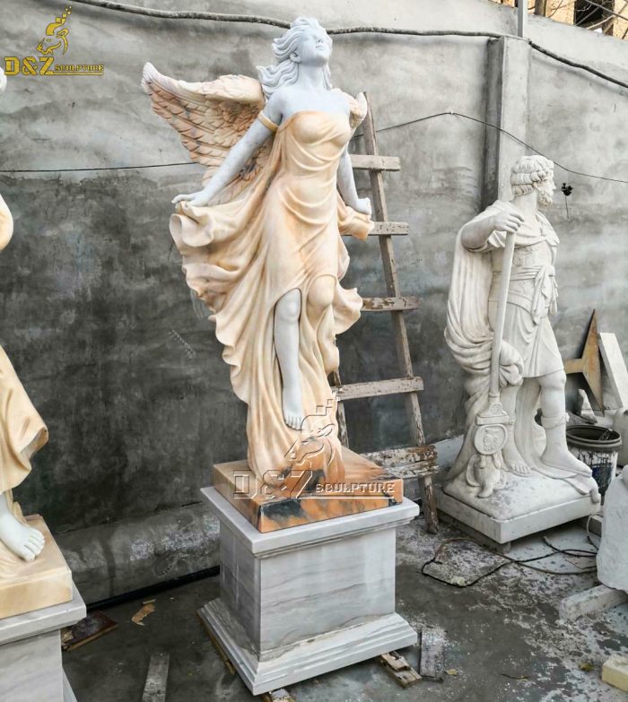 Life Size Marble Angel Garden Sculpture Statues For Sale DZM-1436