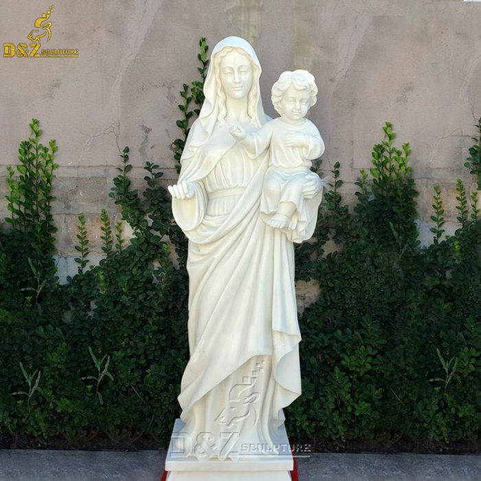 Life size virgin mary statue mother Mary holding Jesus DZM-1489