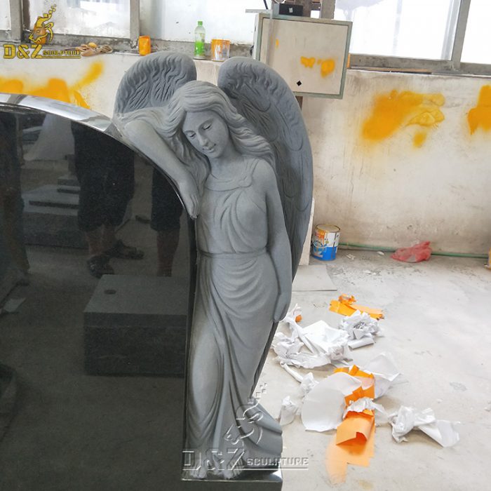 Life size weeping marble angel statues at customized size DZM-1440