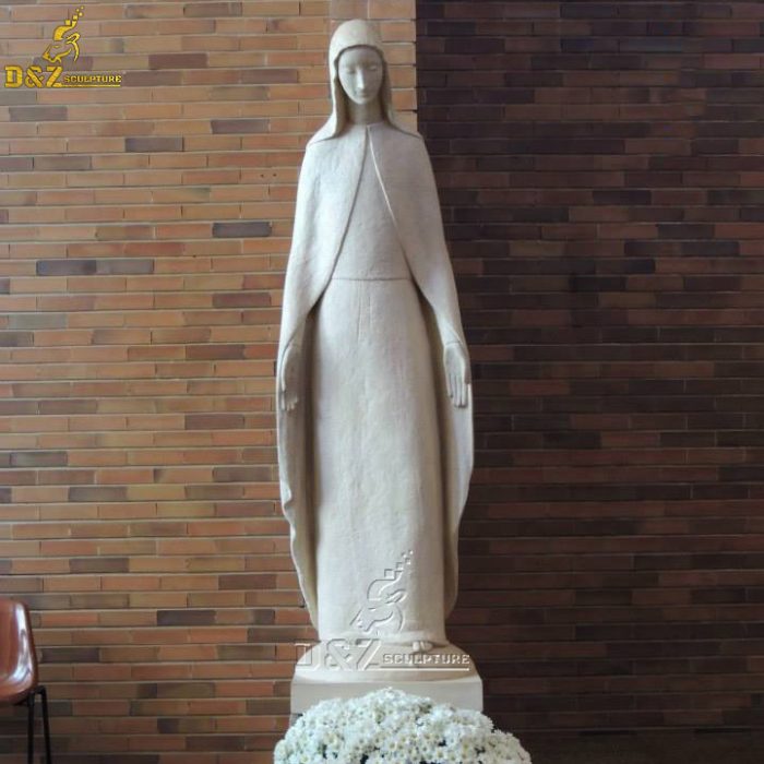 Minimalist style marble statue Blessed Virgin Mary statue DZM-1465