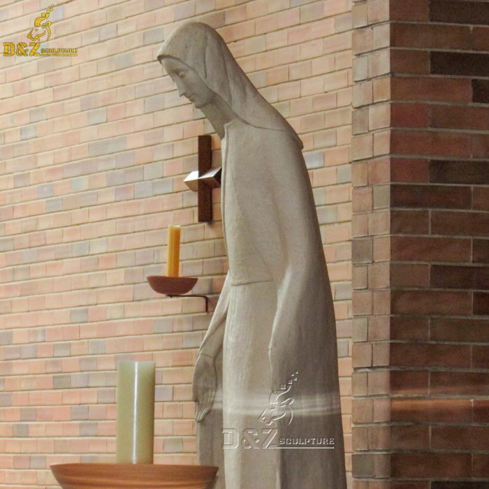 Minimalist style marble statue Blessed Virgin Mary statue DZM-1465