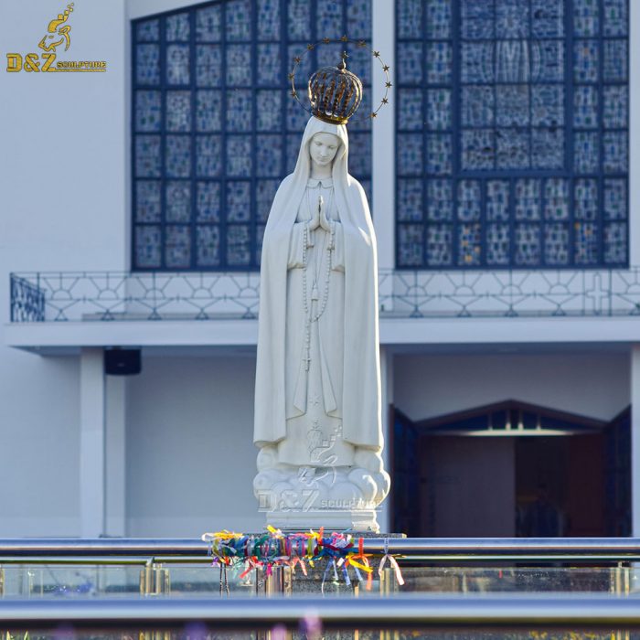 Outdoor Large-scale Religious Marble Sculpture our Lady of Fatima for Sale DZM-1385