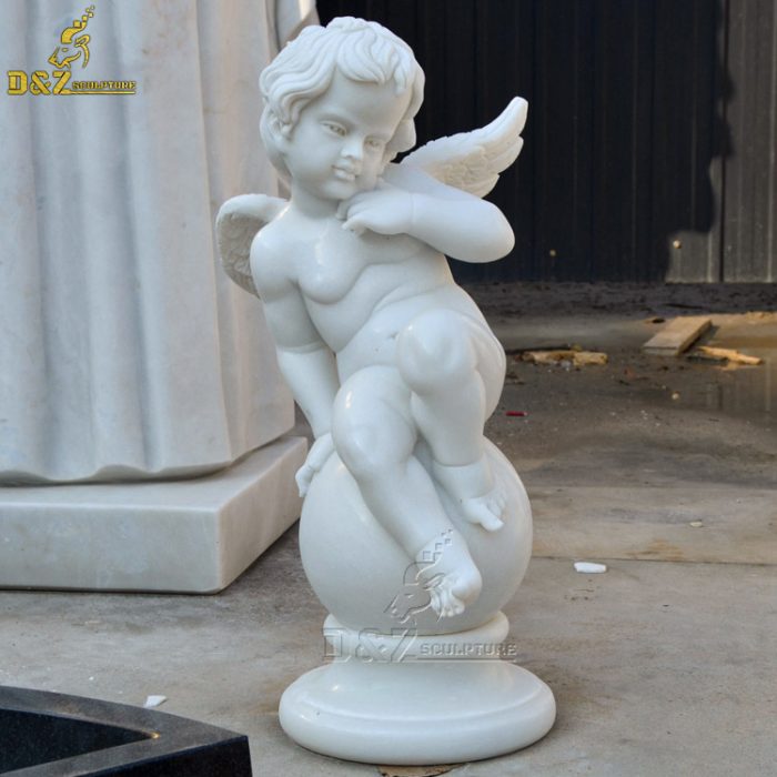 Outdoor hand carved Granite Marble Child marble statue angels statues DZM-1395