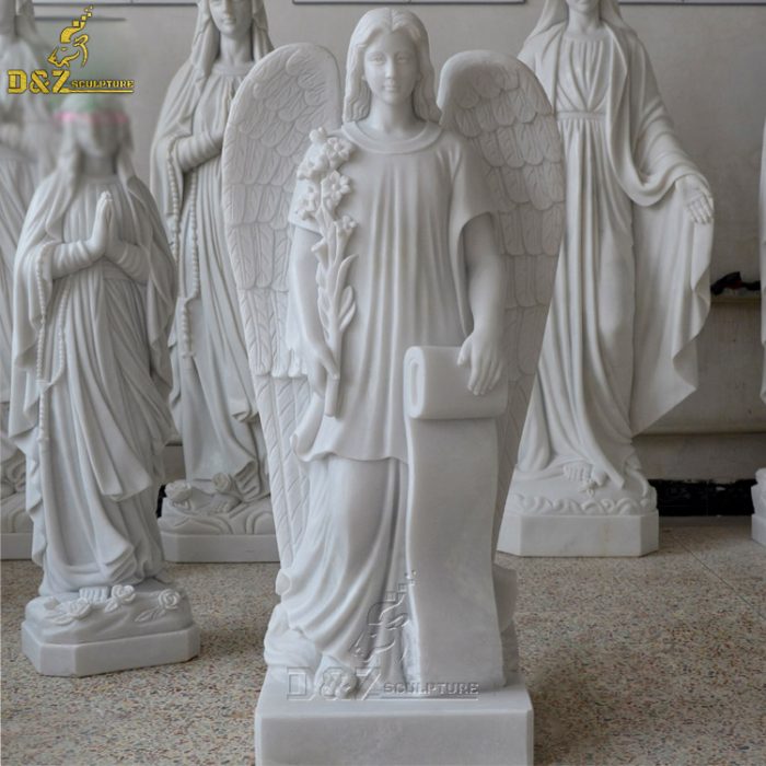 Premium Quality Hand Carfted Life Size Marble Angel Statue DZM-1408