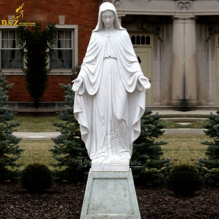 Simple style marble our lady of grace outdoor garden statue DZM-1492
