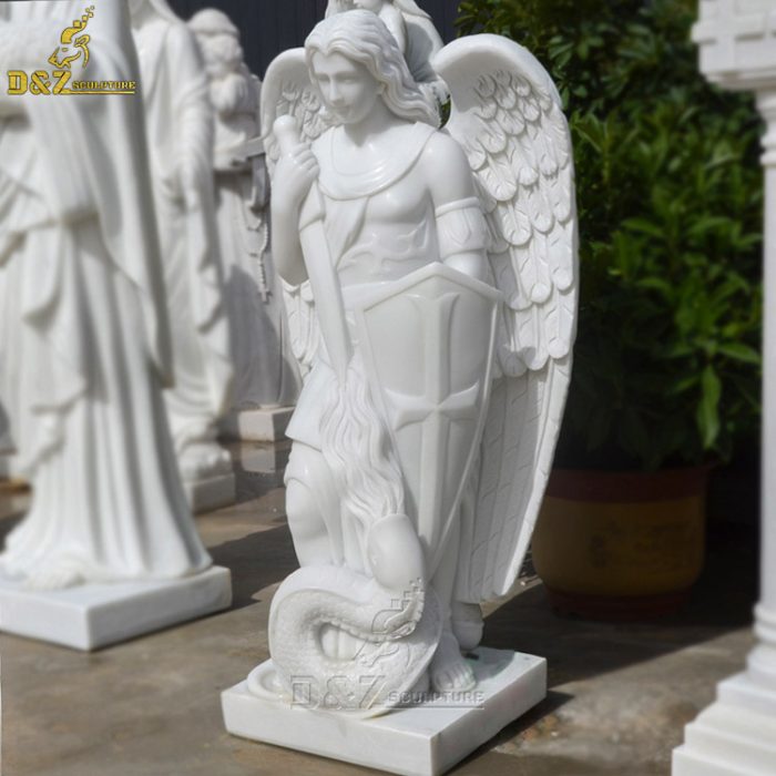 St. Michael garden angel sculpture marble archangel statue DZM-1409