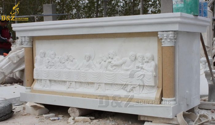 Customized Marble Church Altar Sculpture Meditation Altar For Sales DZM-1542