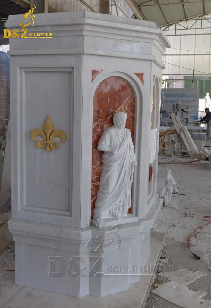 Factory direct custom processing natural marble religious church ambo stock DZM-1549