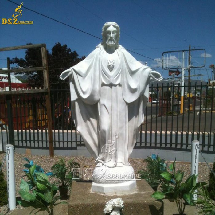 Life-size marble sacred heart of jesus statue DZM-1529