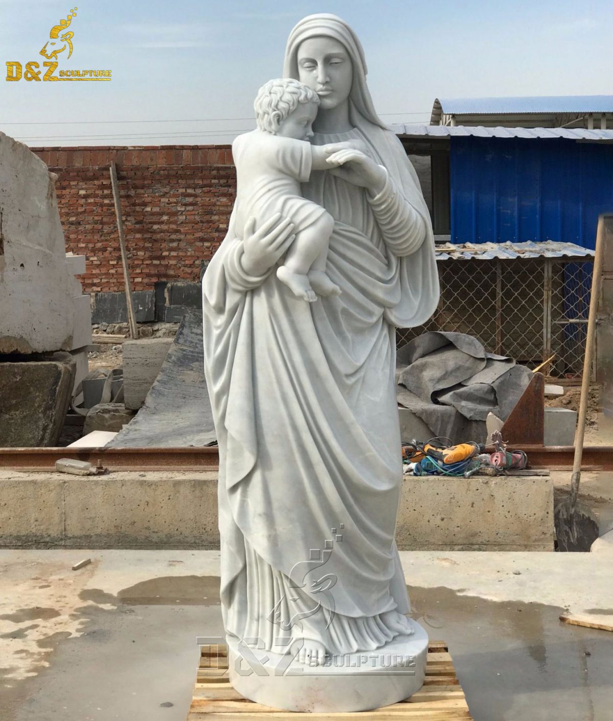 Mother mary garden statue mary holding baby jesus DZM-1523 | D&Z custom