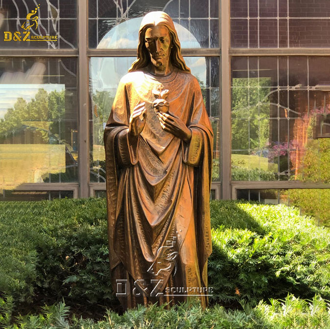 Soul garden decorative brass sacred heart of jesus sculpture DZB-389 ...