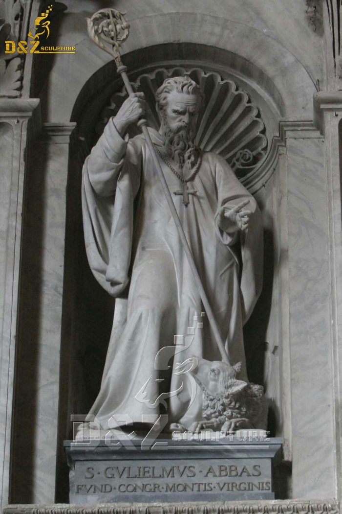 Exquisite marble sculpture st william of vercelli DZM-1564